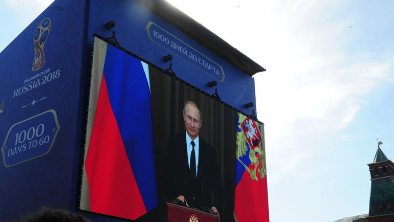 Видеообращение Владимира Путина из Сочи. Фото Никита УСПЕНСКИЙ,