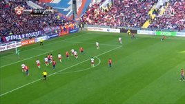 Гол ЦСКА на 45-й минуте.