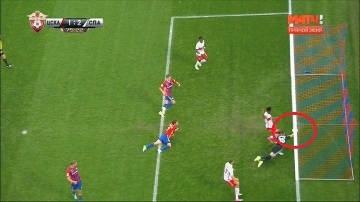 70-я минута. Момент со спасением Игоря Акинфеева. 70-я минута. Момент со спасением Игоря Акинфеева.