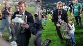 1996. 49-летний Юрий СЕМИН с Кубком России (слева) - 2017. 69-летний Юрий СЕМИН с внуком и Кубком России.