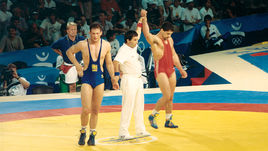 Гоги КОГУАШВИЛИ (справа) в Барселоне на Играх-1992.