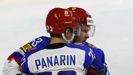 Сегодня. Кельн. Италия - Россия - 1:10. Артемий ПАНАРИН (№72) и Евгений ДАДОНОВ.