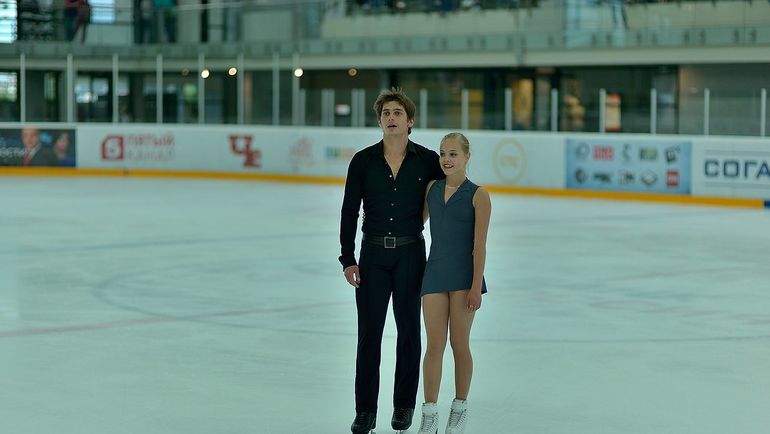 Тренировка фигуристов в Ледовом дворце. Тренировка фигуристов в Ледовом дворце.