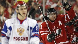 5 января 2011 года. Баффало. Молодежный чемпионат мира. Финал. Канада - Россия - 3:5. Радость Брэйдена ШЕННА (справа) и его партнеров в той игре была преждевременной. Как будет при новой встрече Шенна и Дмитрия ОРЛОВА?