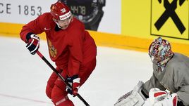 Сегодня. Кельн. Евгений КУЗНЕЦОВ на тренировке сборной России.