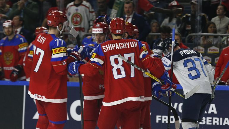 Воскресенье. Кельн. Россия - Финляндия - 5:3. Россияне празднуют один из голов в бронзовом матче. Фото REUTERS Воскресенье. Кельн. Россия - Финляндия - 5:3. Россияне празднуют один из голов в бронзовом матче. Фото REUTERS