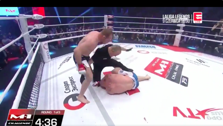 Судья останавливает бой. Судья останавливает бой.