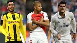 Пьер-Эмерик ОБАМЕЯНГ, Кильян МБАППЕ, Альваро МОРАТА.