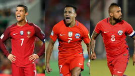 КРИШТИАНУ РОНАЛДУ, Алексис САНЧЕС, Артуро ВИДАЛЬ.