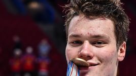 Михаил СЕРГАЧЕВ с бронзовой медалью МЧМ-2017.