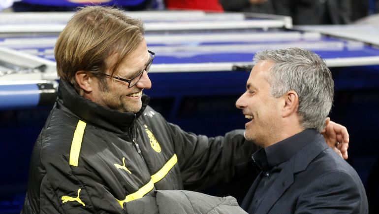 Юрген КЛОПП (слева) и Жозе МОУРИНЬЮ. Фото REUTERS Юрген КЛОПП (слева) и Жозе МОУРИНЬЮ. Фото REUTERS