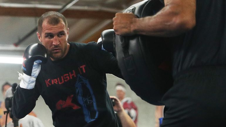 Тренировка Сергея КОВАЛЕВА перед реваншем. Фото AFP Тренировка Сергея КОВАЛЕВА перед реваншем. Фото AFP