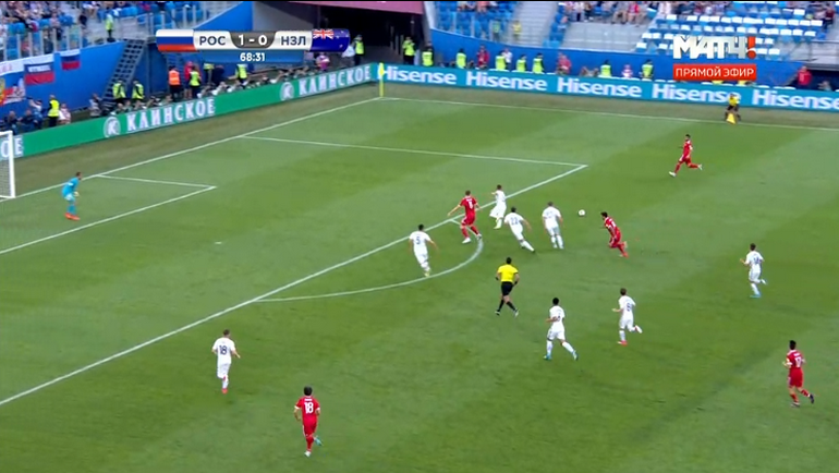 69-я минута. Гол Федора Смолова. 69-я минута. Гол Федора Смолова.
