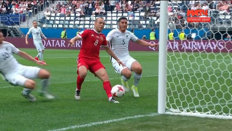 31-я минута. Первый гол сборной России на турнире. 31-я минута. Первый гол сборной России на турнире.