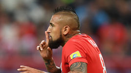 Четверг. Казань. Германия - Чили - 1:1 (1:1). Полузащитник сборной Чили Артуро ВИДАЛЬ.