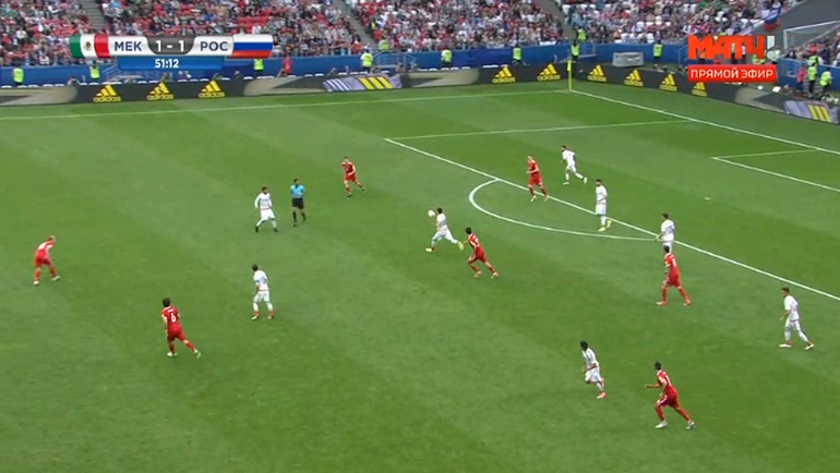 52-я минута. Гол Ирвинга Осано. 52-я минута. Гол Ирвинга Осано.