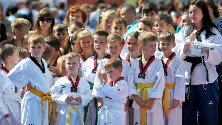 Маленькие победители и призеры белгородского турнира по тхэквондо. Фото ОКР Маленькие победители и призеры белгородского турнира по тхэквондо. Фото ОКР
