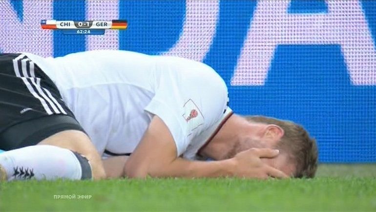 Момент с фолом Гонсало Хары на Тимо Вернере. Момент с фолом Гонсало Хары на Тимо Вернере.