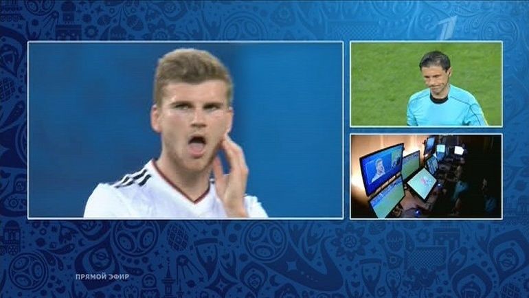 Момент с фолом Гонсало Хары на Тимо Вернере. Момент с фолом Гонсало Хары на Тимо Вернере.