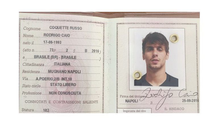 Итальянский паспорт Родригу КАЙО. Итальянский паспорт Родригу КАЙО.