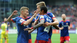 Армейцы Федор ЧАЛОВ, Понтус ВЕРНБЛУМ и ВИТИНЬЮ.