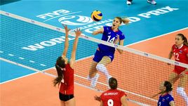 Суббота. Калининград. Россия - Бельгия - 3:0. В атаке - Ирина ФЕТИСОВА.