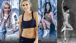 Линдси ВОНН (на двух фото слева) и Эшли ВАГНЕР: "зимой" и "летом".