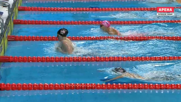 Финал на 100-метровке брассом. Финал на 100-метровке брассом.