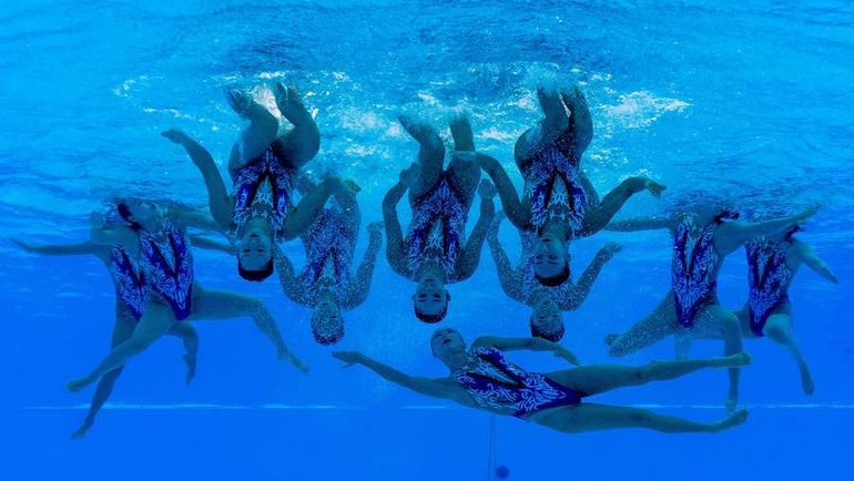 Китайские синхронистки. Фото AFP Китайские синхронистки. Фото AFP