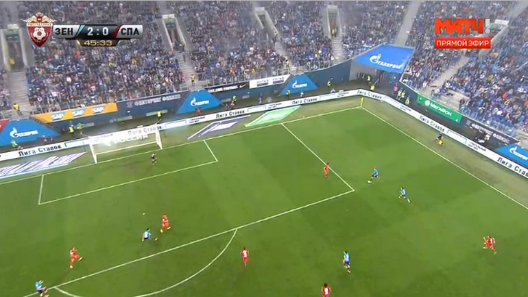 45+1-я минута. Гол Александра Ерохина. 45+1-я минута. Гол Александра Ерохина.
