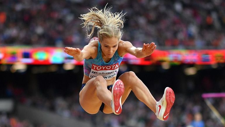 Дарья КЛИШИНА прыгнула на 7 метров впервые за шесть лет. Фото AFP Дарья КЛИШИНА прыгнула на 7 метров впервые за шесть лет. Фото AFP