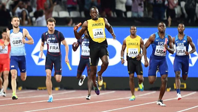 Сегодня. Лондон. Травма Усэйна БОЛТА. Фото AFP Сегодня. Лондон. Травма Усэйна БОЛТА. Фото AFP