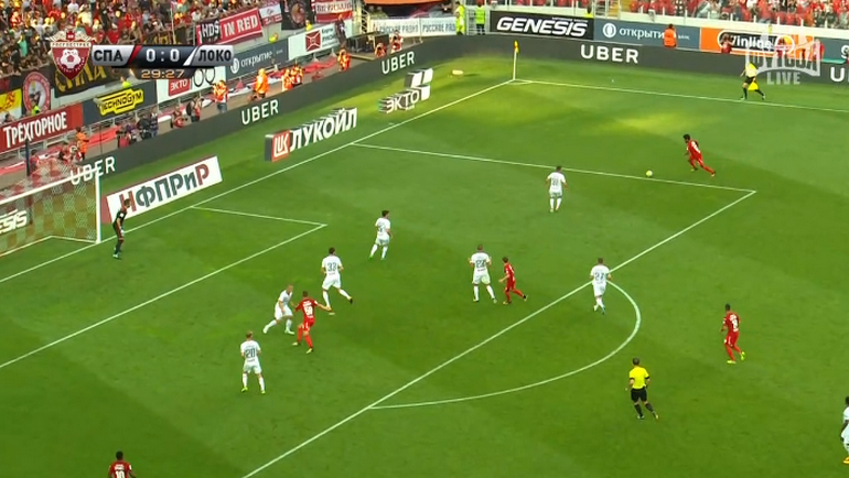 30-я минута. Гол Дениса Глушакова. 30-я минута. Гол Дениса Глушакова.