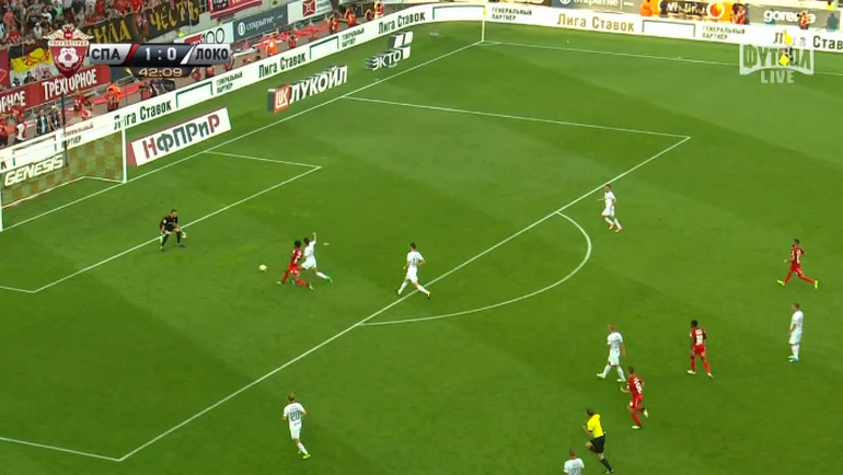 43-я минута. Гол Луиза Адриану. 43-я минута. Гол Луиза Адриану.