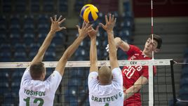 Сегодня. Краков. Россия - Болгария - 3:0. Российская атака в действии.