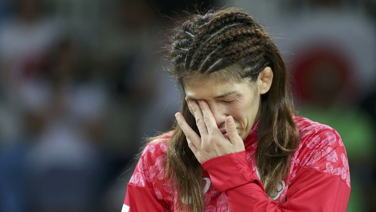 Слезы Саори ЕСИДЫ после поражения в олимпийском финале в Рио-2016. Фото REUTERS Слезы Саори ЕСИДЫ после поражения в олимпийском финале в Рио-2016. Фото REUTERS