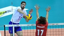 Вчера. Краков. Россия - Бельгия - 3:0. В атаке Максим МИХАЙЛОВ.