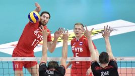 Воскресенье. Краков. Германия - Россия - 2:3. В атаке Максим МИХАЙЛОВ.