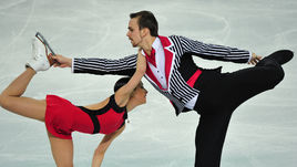 8 февраля 2014 года. Сочи. Ксения СТОЛБОВА и Федор КЛИМОВ на Олимпийских играх.