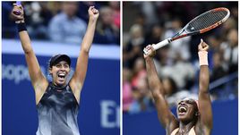 Мэдисон КИС (слева) и Слоун СТИВЕНС.