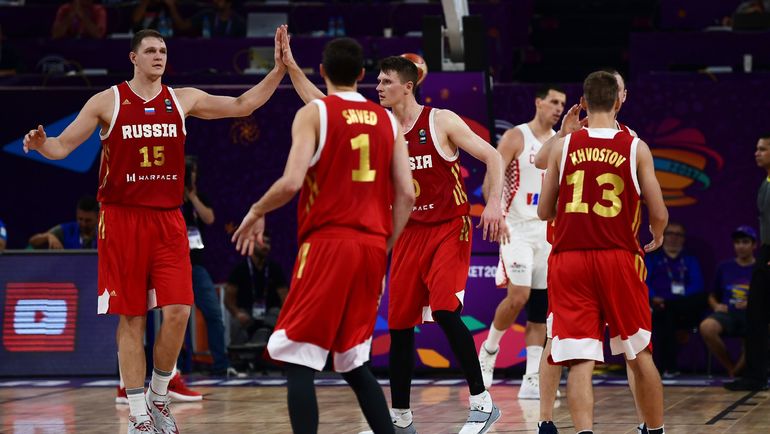 Баскетболисты сборной России. Фото AFP Баскетболисты сборной России. Фото AFP