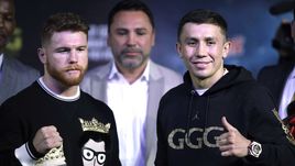 Вчера. Лас-Вегас. Геннадий ГОЛОВКИН (справа) и Сауль АЛЬВАРЕС.