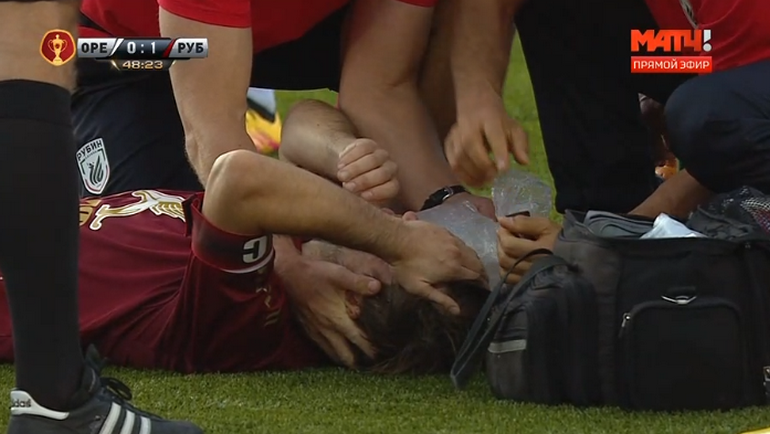 Олег Кузьмин после столкновения. Олег Кузьмин после столкновения.