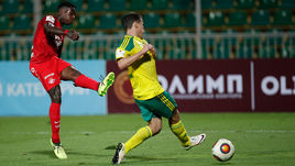 Вчера. Краснодар. "Кубань" - "Спартак" - 0:2. 45+1-я минута. Квинси ПРОМЕС открывает счет.