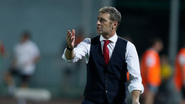 Среда. Краснодар. "Кубань" - "Спартак" - 0:2. 45+1-я минута. Квинси ПРОМЕС празднует свой первый гол вместе с Массимо КАРРЕРОЙ.