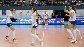 Сегодня. Баку. Россия - Турция - 3:1. Победа гарантировала россиянкам выход в плей-офф.