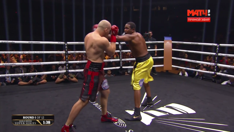 Момент боя Кудряшов - Дортикос. Момент боя Кудряшов - Дортикос.