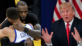 Стефен КАРРИ (слева) и Леброн ДЖЕЙМС vs Дональд ТРАМП. Кто победит?