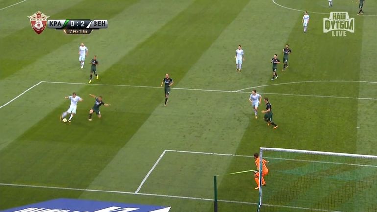 78-я минута. Единственный удар в створ Кокорина. Смолов не попал в створ ни разу. 78-я минута. Единственный удар в створ Кокорина. Смолов не попал в створ ни разу.