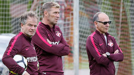 Тренеры "Спартака" Аттила МАЛФАТТИ, Массимо КАРРЕРА и Джорджо Д’УРБАНО (слева направо).